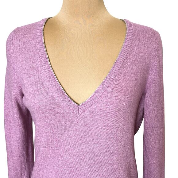Banana Republic Sweater Pink Italian Yarn Womens Large Wool Blend Pullover Soft - Picture 2 of 9